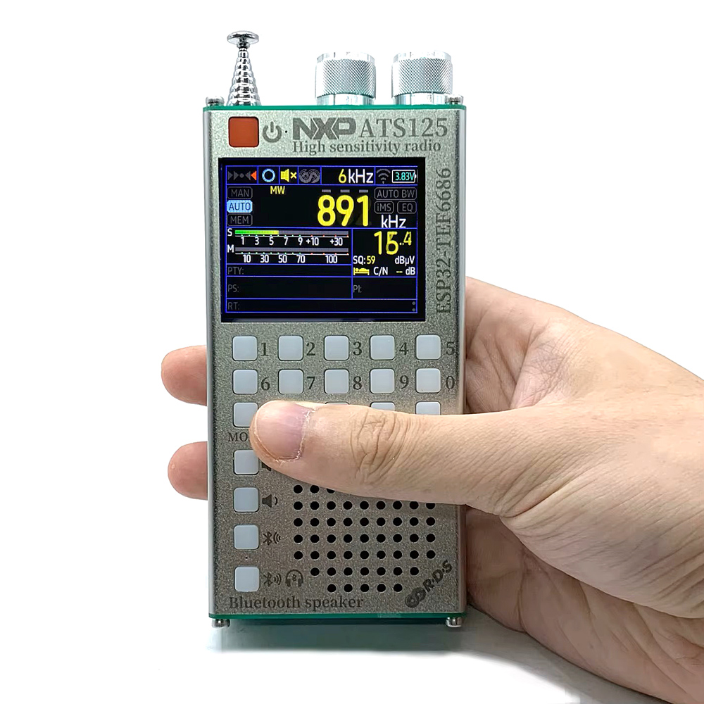 ATS125 Portable Radio NXP TEF6686 Bluetooth, briv
