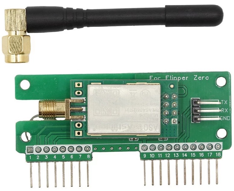 Flipper Zero NRF24 GPIO Module – 2.4 GHz Sniffer & Antenna, briv