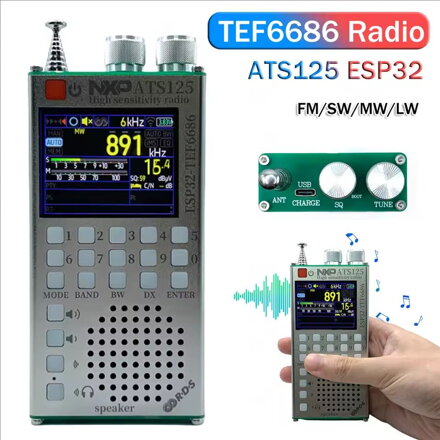 ATS125 Portable Radio NXP TEF6686 Bluetooth